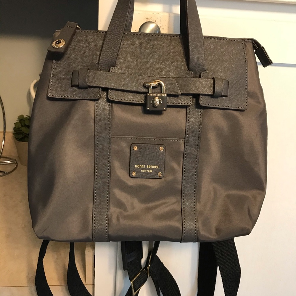 Henri Bendel Gray Jetsetter Bag/back pack